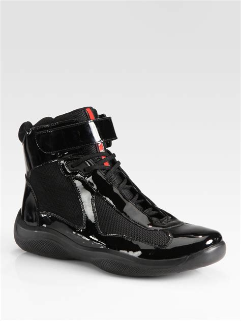 prada high top|prada high top sneakers women's.